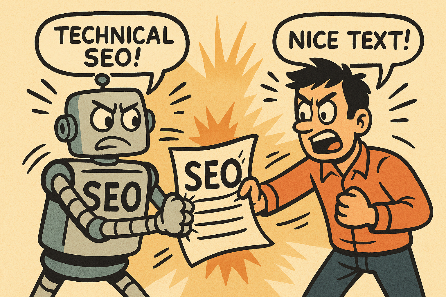 seo kæmper med pæn tekst hos nenotext